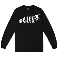 Black Snowboarding Evolution | Snowboard Mountain Winter Long Sleeve Tee - artisFamous
