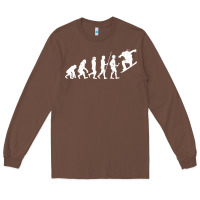 Chestnut Snowboarding Evolution | Snowboard Mountain Winter Long Sleeve Tee - artisFamous