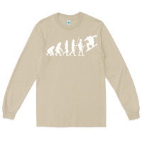Mushroom Snowboarding Evolution | Snowboard Mountain Winter Long Sleeve Tee - artisFamous