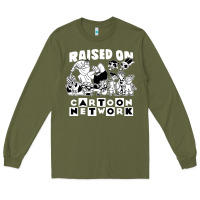 Army Green raised on cartoon network Long Sleeve Tee - artisFamous