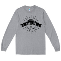 Heather Grey camper vintage retro Long Sleeve Tee - artisFamous