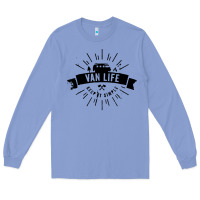 Colony Blue camper vintage retro Long Sleeve Tee - artisFamous