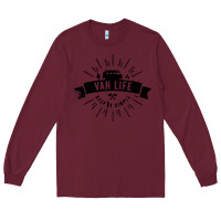 Burgundy camper vintage retro Long Sleeve Tee - artisFamous