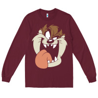Burgundy manic taz Long Sleeve Tee - artisFamous