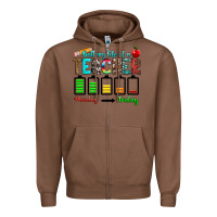 Chestnut battery life of a teacher monday friday Zipper Hoodie - RanaPortraitStore