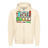 Sandshell battery life of a teacher monday friday Zipper Hoodie - RanaPortraitStore