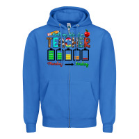 True Royal battery life of a teacher monday friday Zipper Hoodie - RanaPortraitStore