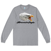 Heather Grey the screaming eagle Long Sleeve Tee - artisFamous