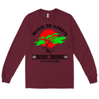 Burgundy MIYAGY DO KARATE Long Sleeve Tee - artisFamous