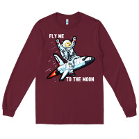 Burgundy dogecoin hodl to the moon Long Sleeve Tee - artisFamous
