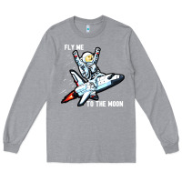 Heather Grey dogecoin hodl to the moon Long Sleeve Tee - artisFamous