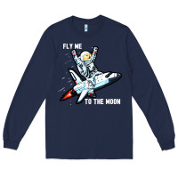 Navy dogecoin hodl to the moon Long Sleeve Tee - artisFamous