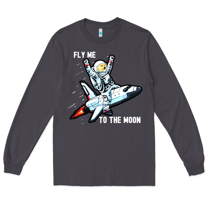 Dogecoin Hodl To The Moon Long Sleeve Tee by artisFamous | Teevron