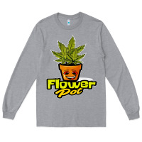Heather Grey flower pot funny weed Long Sleeve Tee - artisFamous