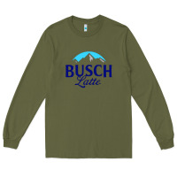 Army Green Vintage Busch Light Busch Latte Long Sleeve Tee - artisFamous