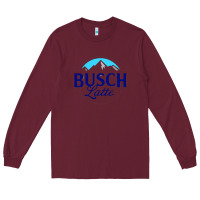 Burgundy Vintage Busch Light Busch Latte Long Sleeve Tee - artisFamous