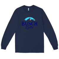 Navy Vintage Busch Light Busch Latte Long Sleeve Tee - artisFamous
