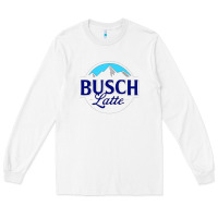 White Vintage Busch Light Busch Latte Long Sleeve Tee - artisFamous