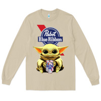 Mushroom Baby Yoda Hugs Pabst Blue Ribbon Beer Long Sleeve Tee - artisFamous