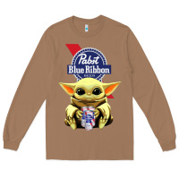 Toasted Coconut Baby Yoda Hugs Pabst Blue Ribbon Beer Long Sleeve Tee - artisFamous