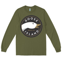 Army Green Goose Island  Beer Long Sleeve Tee - artisFamous