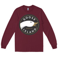 Burgundy Goose Island  Beer Long Sleeve Tee - artisFamous