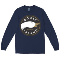 Navy Goose Island  Beer Long Sleeve Tee - artisFamous