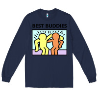 Navy best buddies Long Sleeve Tee - artisFamous