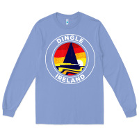 Colony Blue dingle ireland vintage sailboat 70s retro sunset Long Sleeve Tee - artisFamous