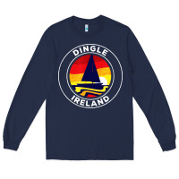 Navy dingle ireland vintage sailboat 70s retro sunset Long Sleeve Tee - artisFamous