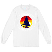 White dingle ireland vintage sailboat 70s retro sunset Long Sleeve Tee - artisFamous