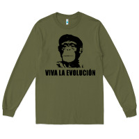 Army Green viva la evolucion Long Sleeve Tee - artisFamous