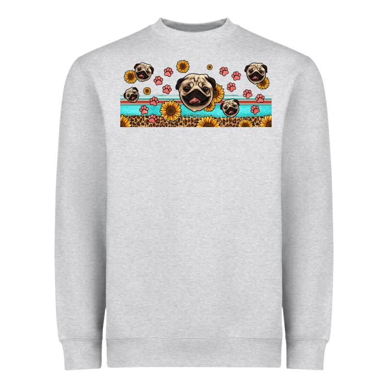 Western Pug Dogs Heavyweight Sweatshirt by Jasminsmagicworld | Teevron
