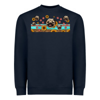 Navy western pug dogs Heavyweight Sweatshirt - Jasminsmagicworld