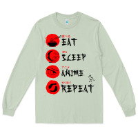 Matcha eat sleep anime repeat japanese Long Sleeve Tee - artisFamous
