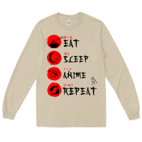 Eat Sleep Anime Repeat Japanese Long Sleeve Tee | Teevron
