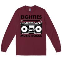 Burgundy eighties music rocks Long Sleeve Tee - artisFamous