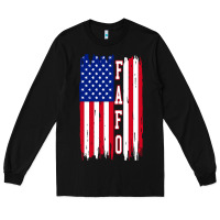 Black fafo f4ck around and find out Long Sleeve Tee - artisFamous
