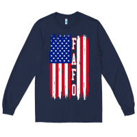 Navy fafo f4ck around and find out Long Sleeve Tee - artisFamous