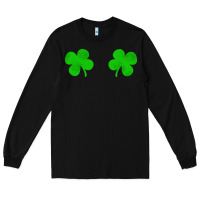 Black four leaf clover Long Sleeve Tee - artisFamous