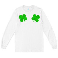 White four leaf clover Long Sleeve Tee - artisFamous