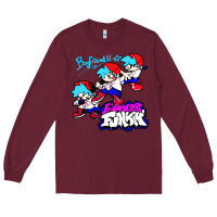 Burgundy friday night funkin boyfriend Long Sleeve Tee - artisFamous