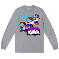 Heather Grey friday night funkin boyfriend Long Sleeve Tee - artisFamous