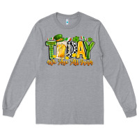Heather Grey today we are all irish Long Sleeve Tee - CowhideDigitalArt