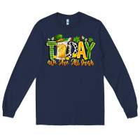 Navy today we are all irish Long Sleeve Tee - CowhideDigitalArt