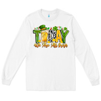 White today we are all irish Long Sleeve Tee - CowhideDigitalArt