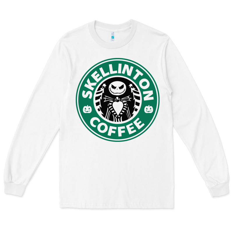 Skeleton Coffee Halloween Long Sleeve Tee by artisFamous | Teevron