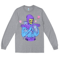 Heather Grey skeletor's cat Long Sleeve Tee - artisFamous