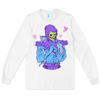White skeletor's cat Long Sleeve Tee - artisFamous