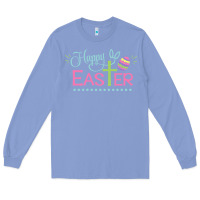 Colony Blue happy easter Long Sleeve Tee - artisFamous